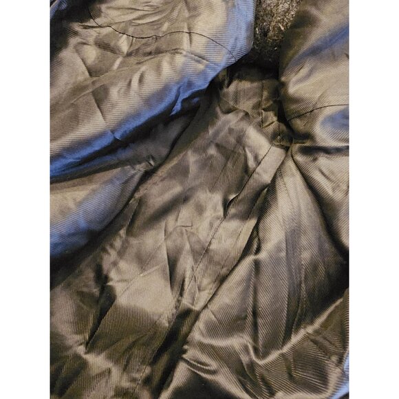 Woman's Lands End Wool hooded Coat Size 24 plus gray button swing thigh length - Picture 5 of 12